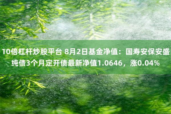 10倍杠杆炒股平台 8月2日基金净值：国寿安保安盛纯债3个月定开债最新净值1.0646，涨0.04%