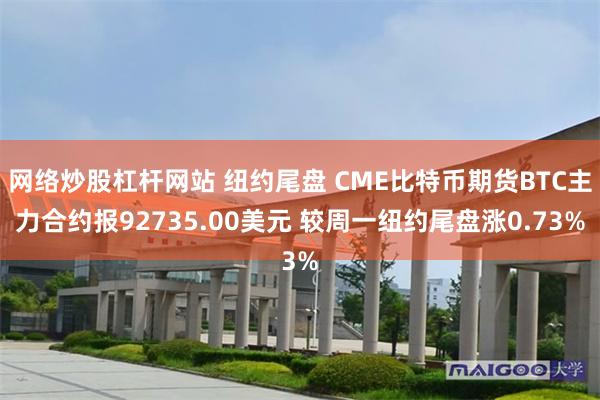 网络炒股杠杆网站 纽约尾盘 CME比特币期货BTC主力合约报