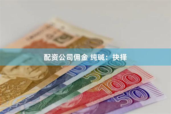 配资公司佣金 纯碱：抉择